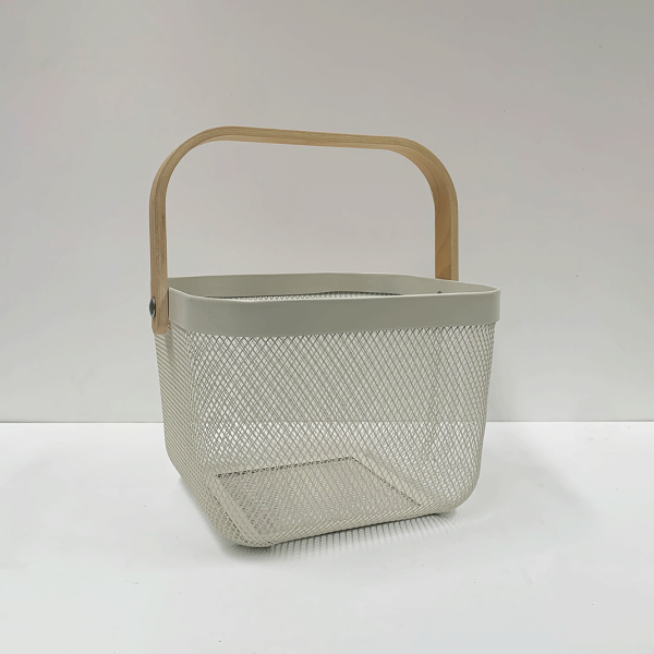 White Metal Basket
