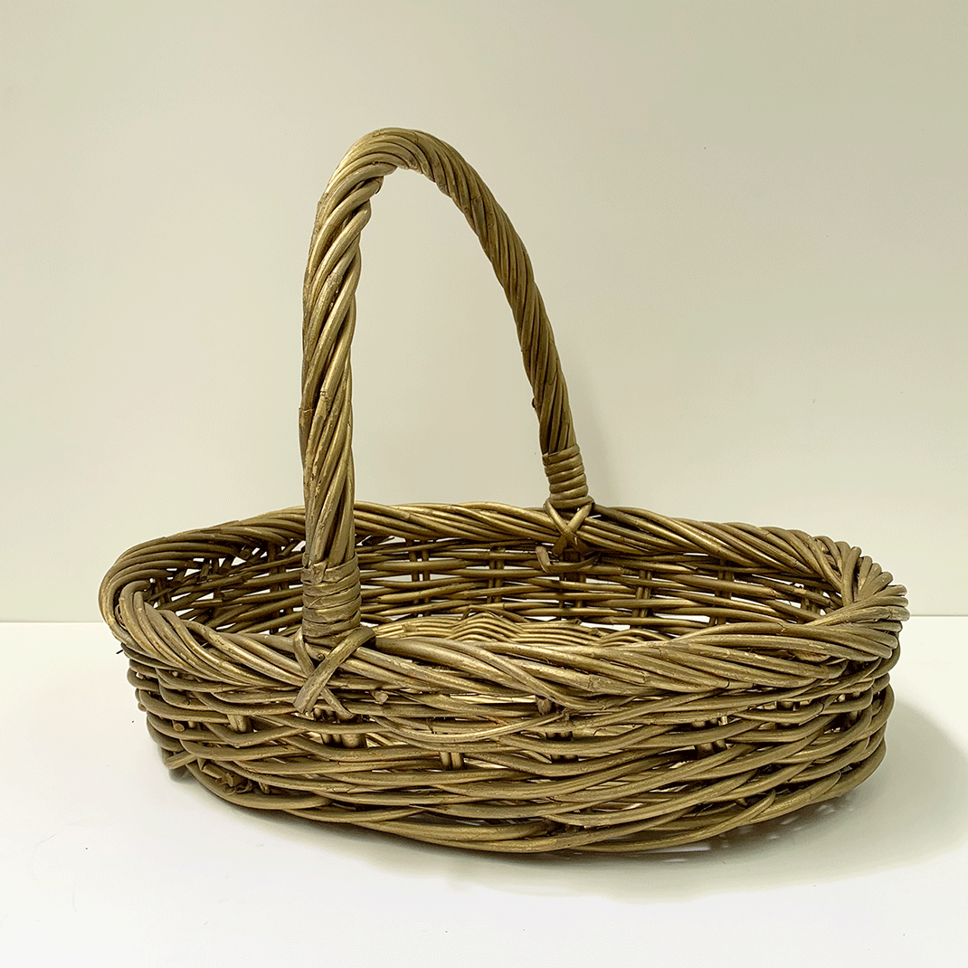 Shallow Woven Oval Basket