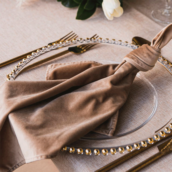 Velvet Napkin - Cashmere Gold