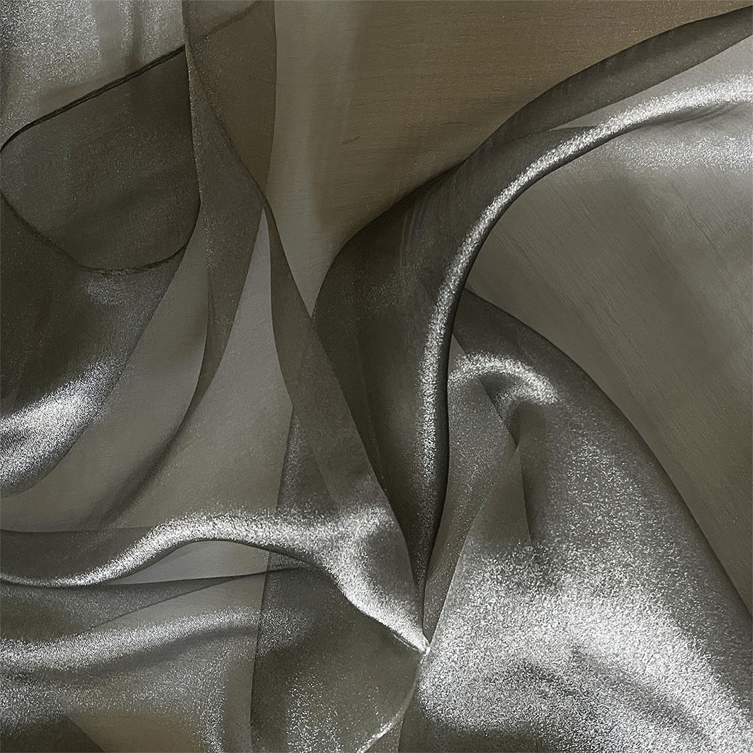 Delicate Organza Tablecloth - Pewter Grey - Image 2