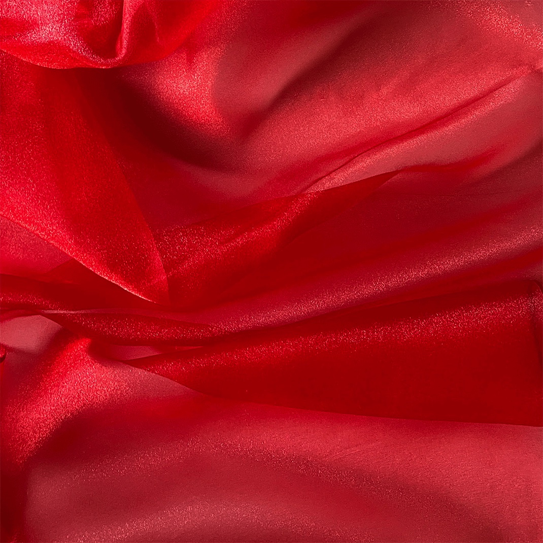 Delicate Organza Tablecloth - Red - Image 2