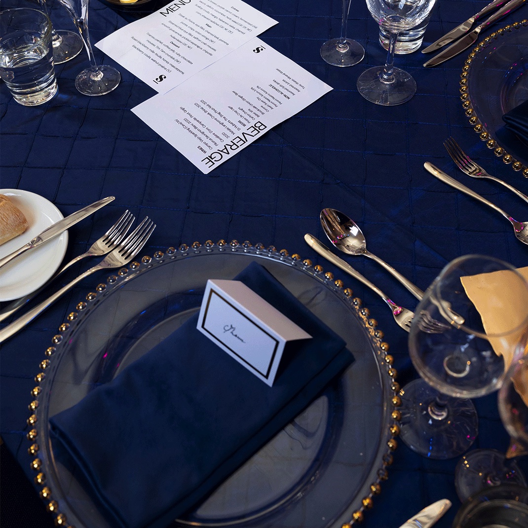 Pintuck Tablecloth - Navy Blue - Image 4