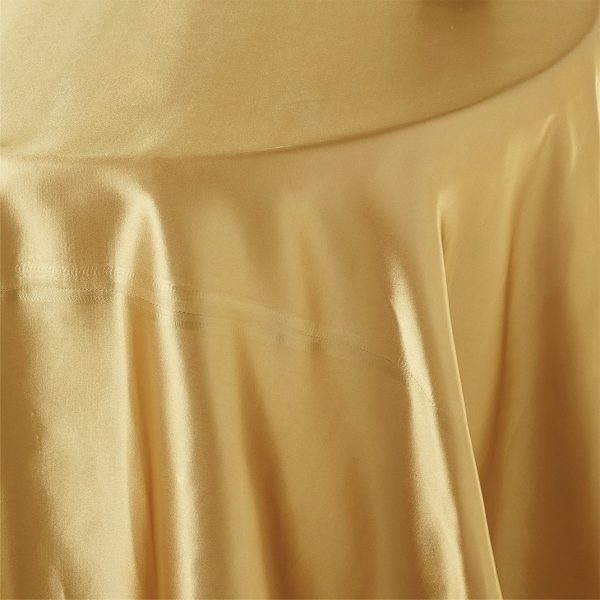 Sultry Satin Round Tablecloth - Gold
