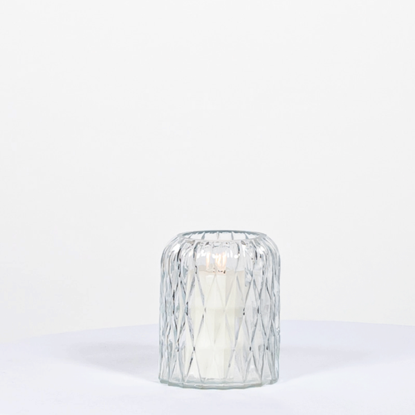 Clear Geometric Vase - Large