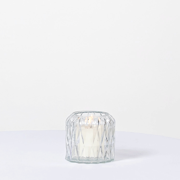Clear Geometric Vase - Small
