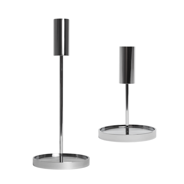 Le Chrome Dinner Candle Holder - Duo