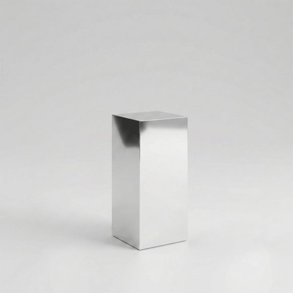 Silver Mirror Plinth - Small
