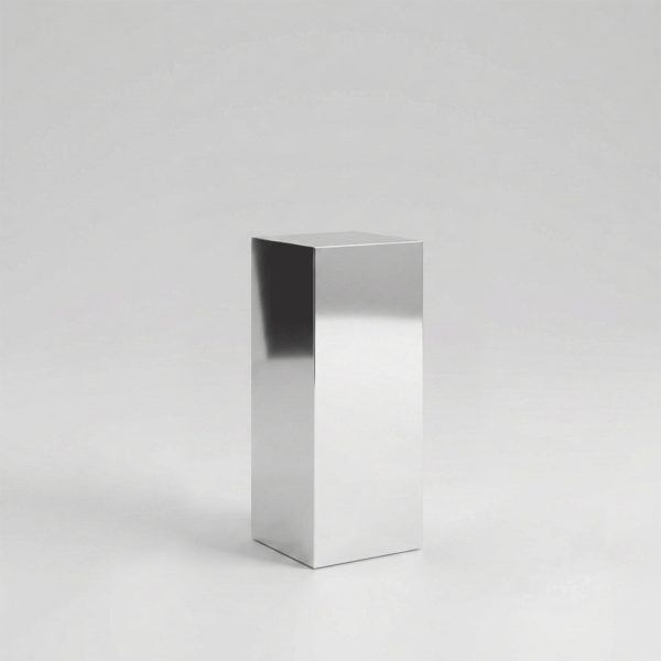 Silver Mirror Plinth - Medium
